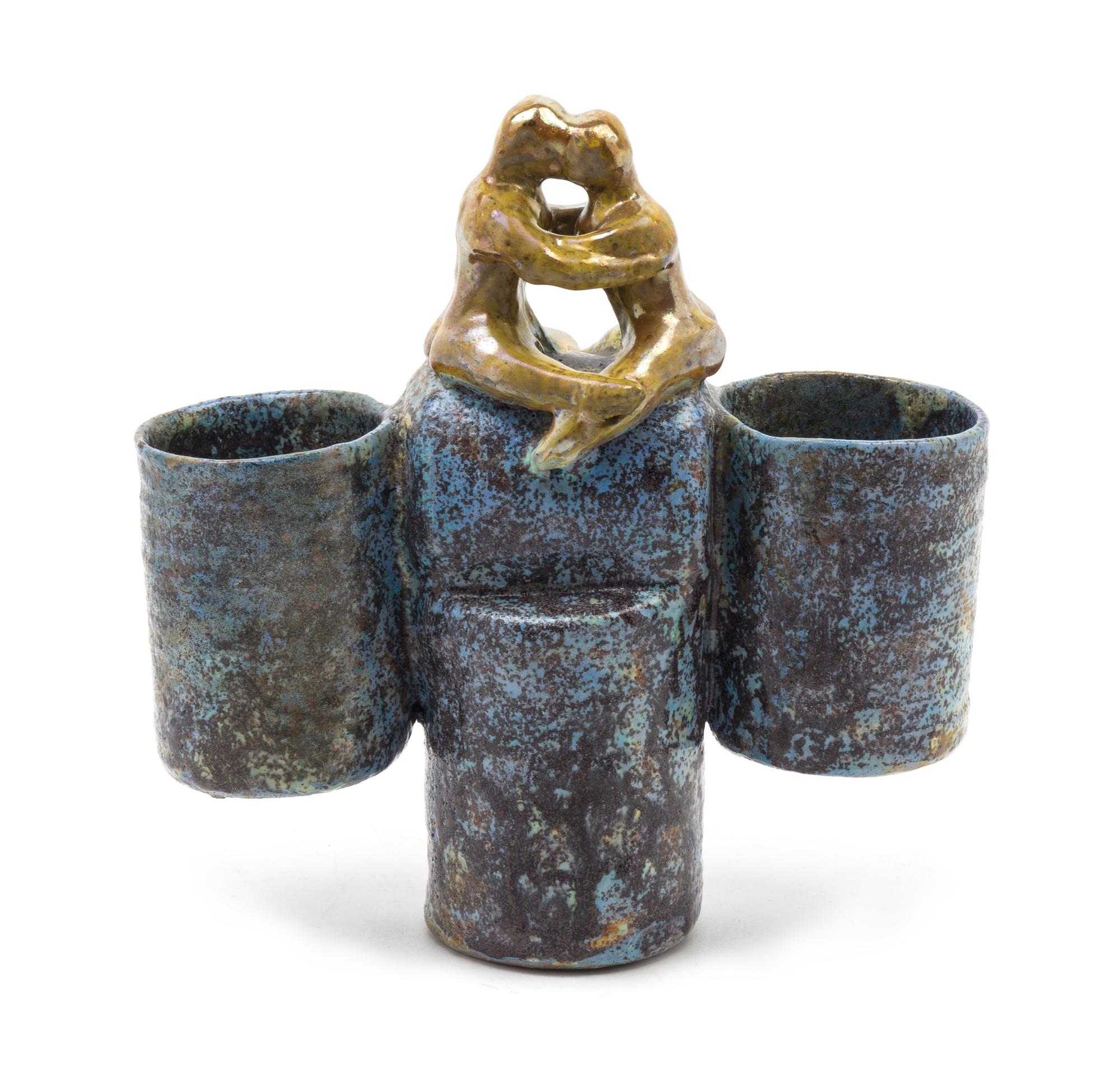 Beatrice Wood, (American, 1893-1998), Figural vessel