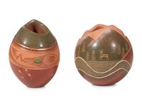 Polychrome Pottery Vases