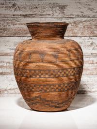 Apache Figural Basketry Olla
