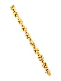 YELLOW GOLD BYZANTINE CHAIN BRACELET