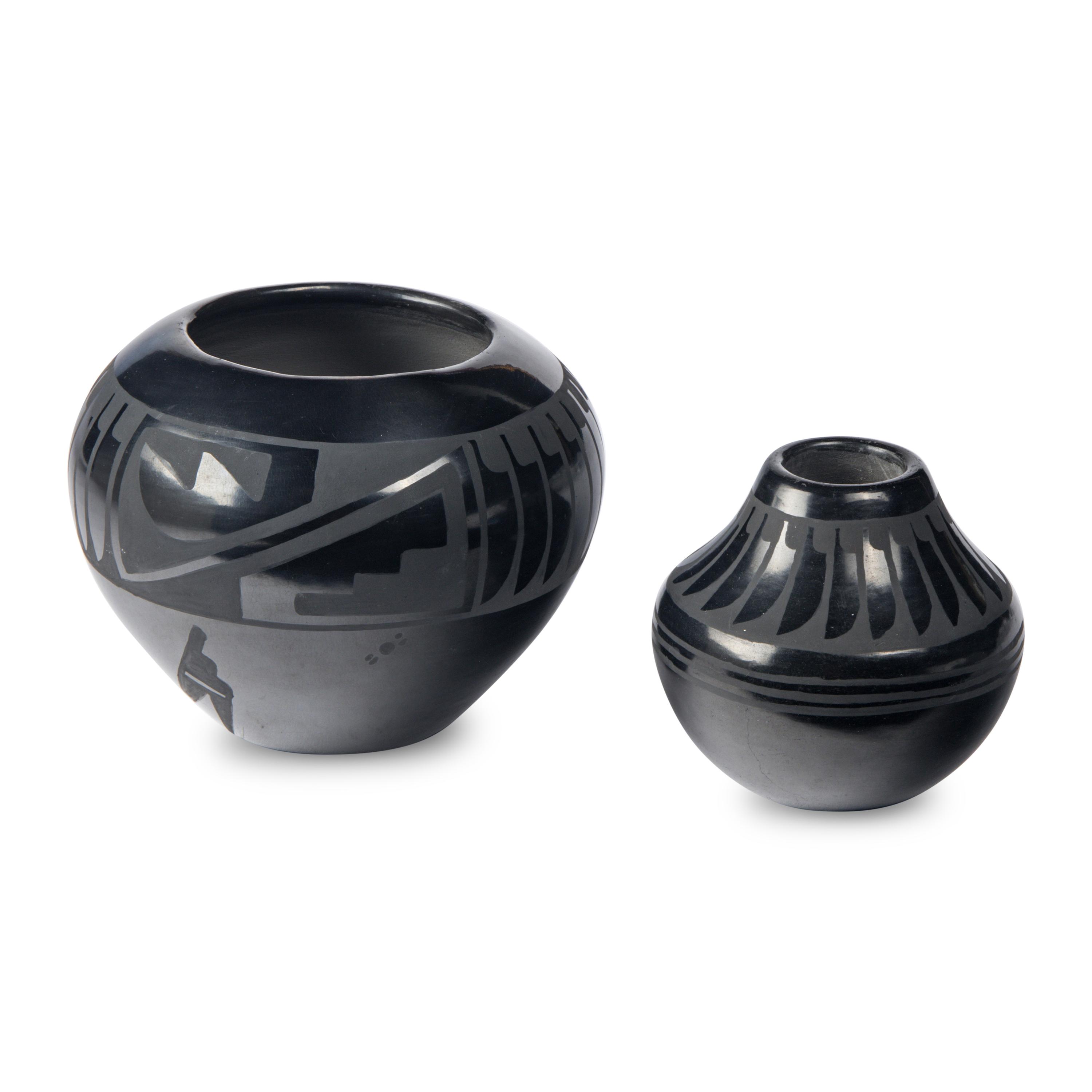 Santana and Adam Martinez (San Ildefonso, 1909-2002 / 1903-2000) — Blackware Pottery