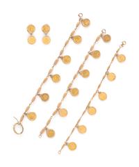 YELLOW GOLD COIN JEWELRY SUITE