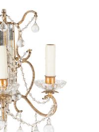 A Pair of Beaded Three-Light Sconces