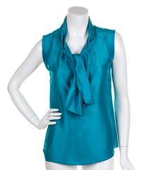 A Pair of Oscar de la Renta Silk Sleeveless Tops, Size 6.