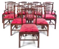 A Set of Irish George III Style Mahogany Dining Chairs Height 38 1/8 inches. — EARLY 20TH CENTURY