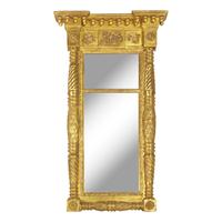 A Federal Giltwood and Gesso Pier Glass