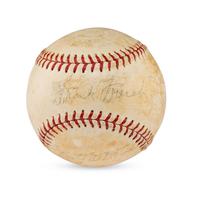 A Vintage Mulit Signed Autograph Baseball Featuring Hall of Famers and Notables (Beckett Authentication Services Letter of Authenticity)