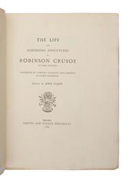 DEFOE, Daniel (1660-1731). John Major, editor. The Life and Surprising Adventures of Robinson Crusoe . London: Chatto and Windus, 1883.
