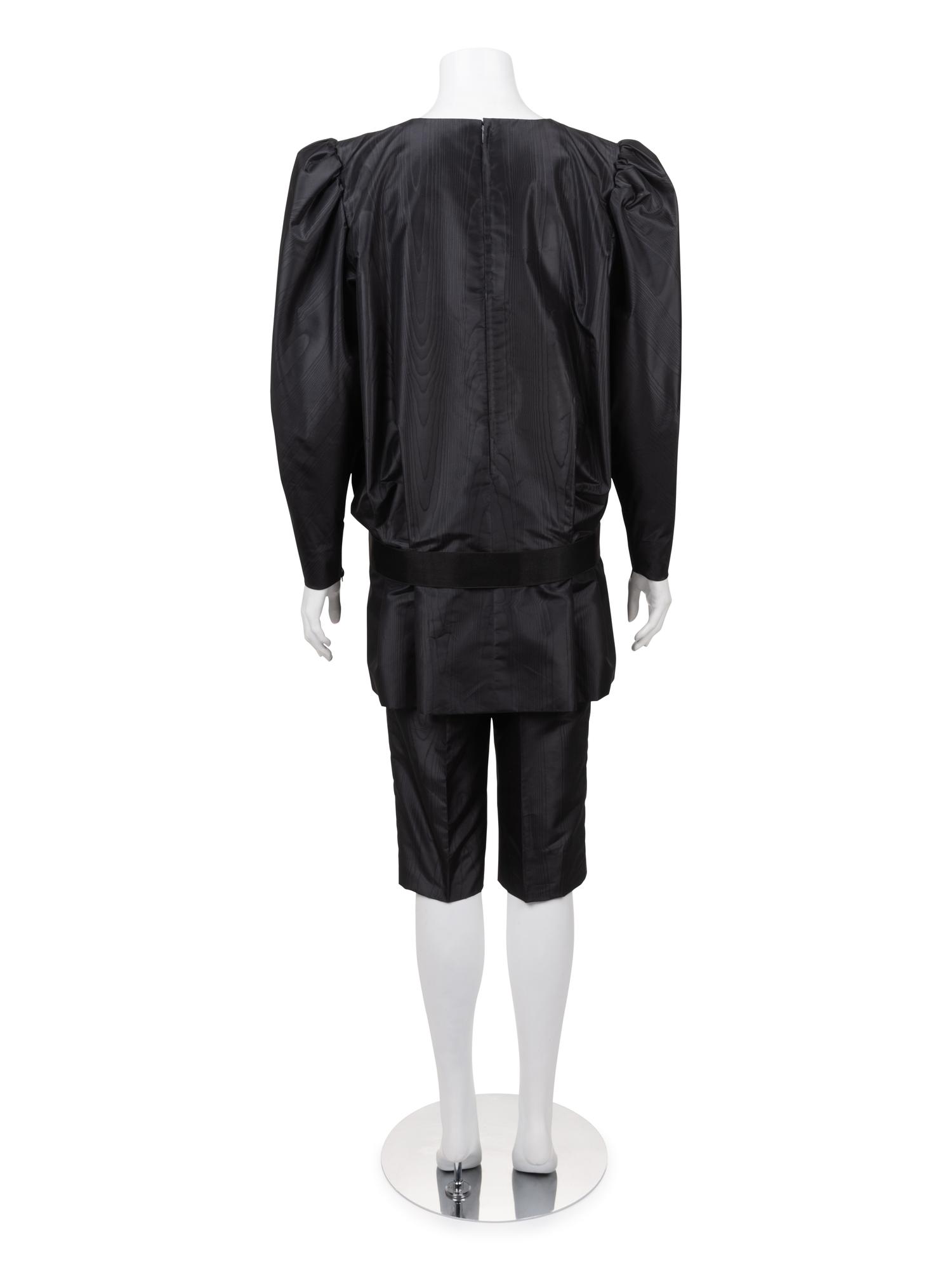 Givenchy Haute Couture Silk Moiré Shorts Set, 1980-90s