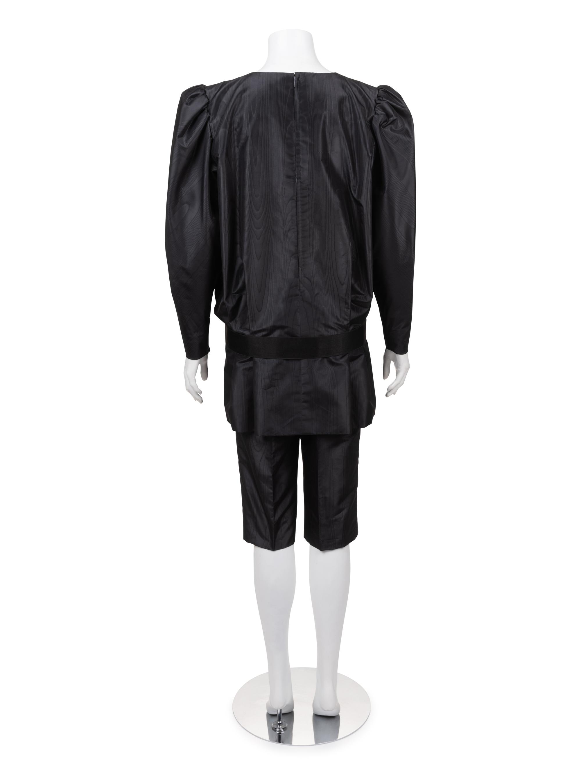 Givenchy Haute Couture Silk Moiré Shorts Set, 1980-90s