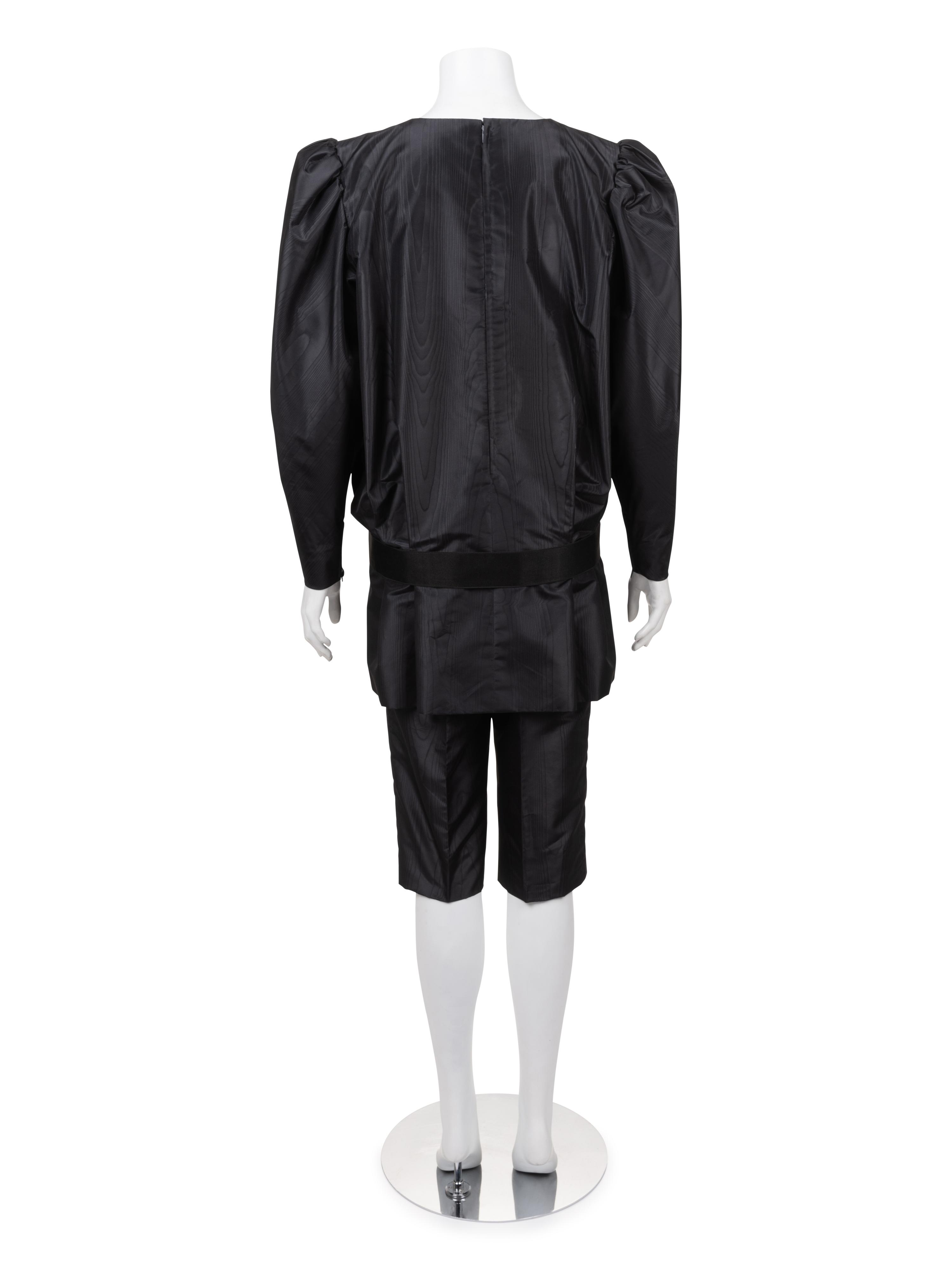 Givenchy Haute Couture Silk Moiré Shorts Set, 1980-90s