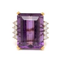 AMETHYST AND DIAMOND RING
