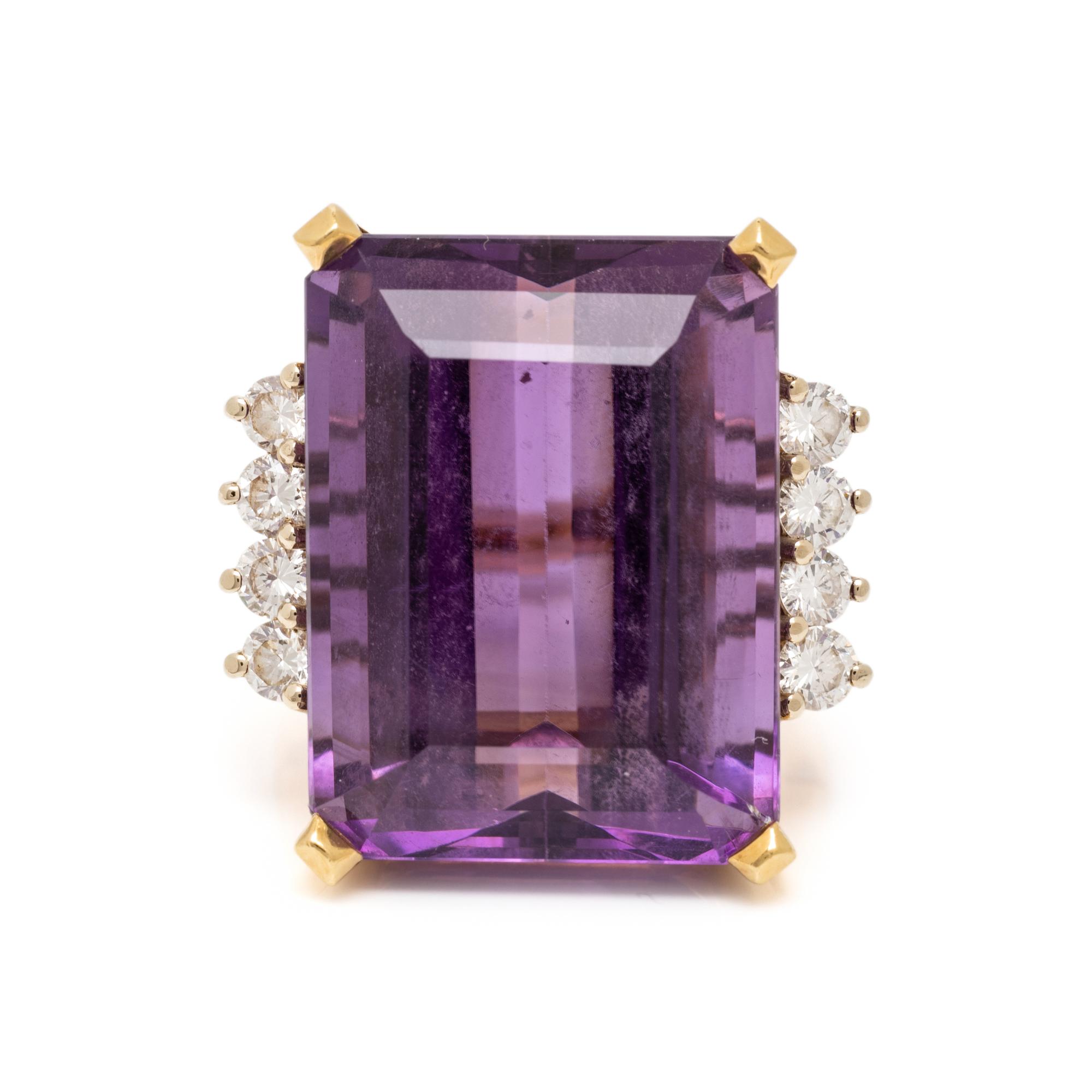 AMETHYST AND DIAMOND RING