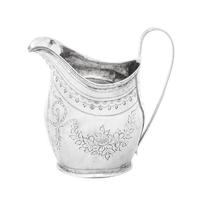 A George III Silver Creamer with Bright-Cut Decoration