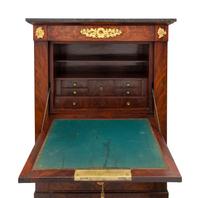 An Empire Style Gilt Bronze Mounted Mahogany Secrétaire à Abattant