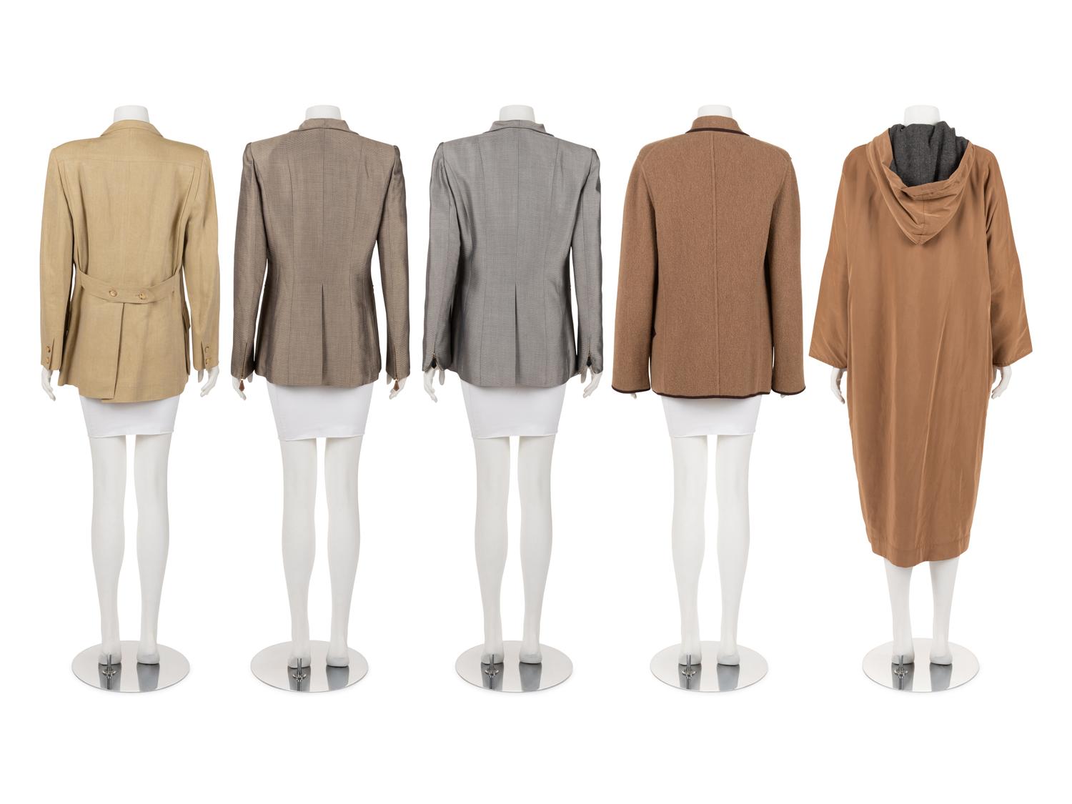 Four Hermès Jackets and One Coat, 1980-90s
