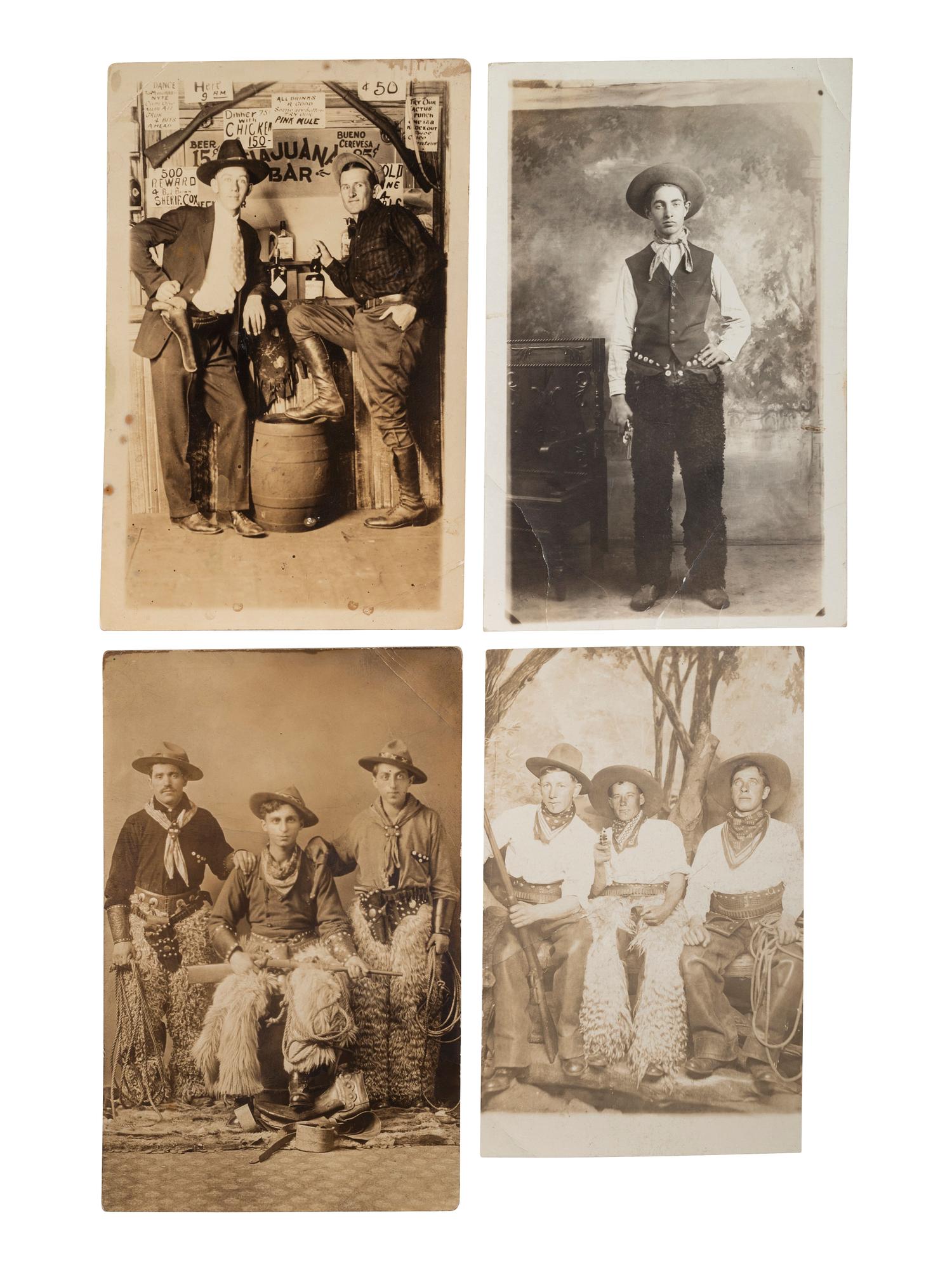 [WESTERN AMERICANA]. A group of 80 RPPCs and photographs of rodeos and cowboys.