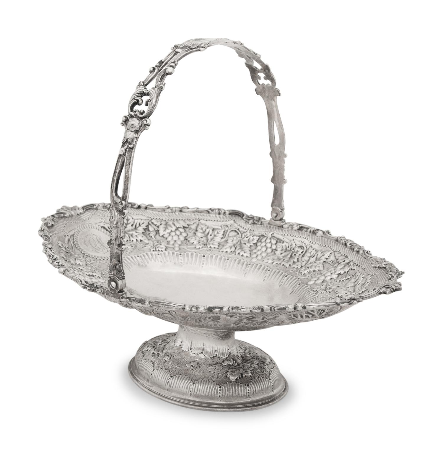 A Tiffany and Co. Silver Footed Basket