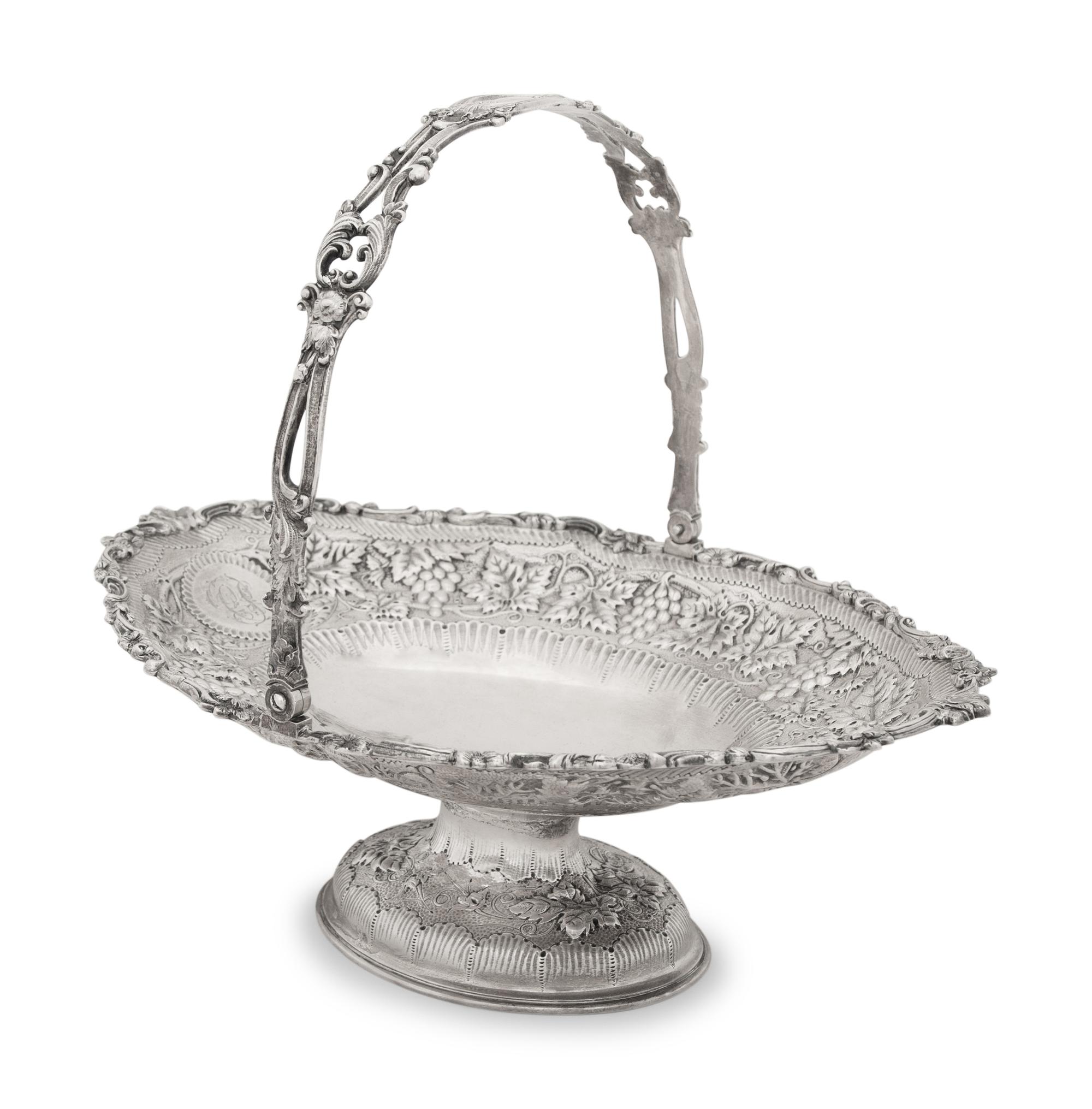 A Tiffany and Co. Silver Footed Basket