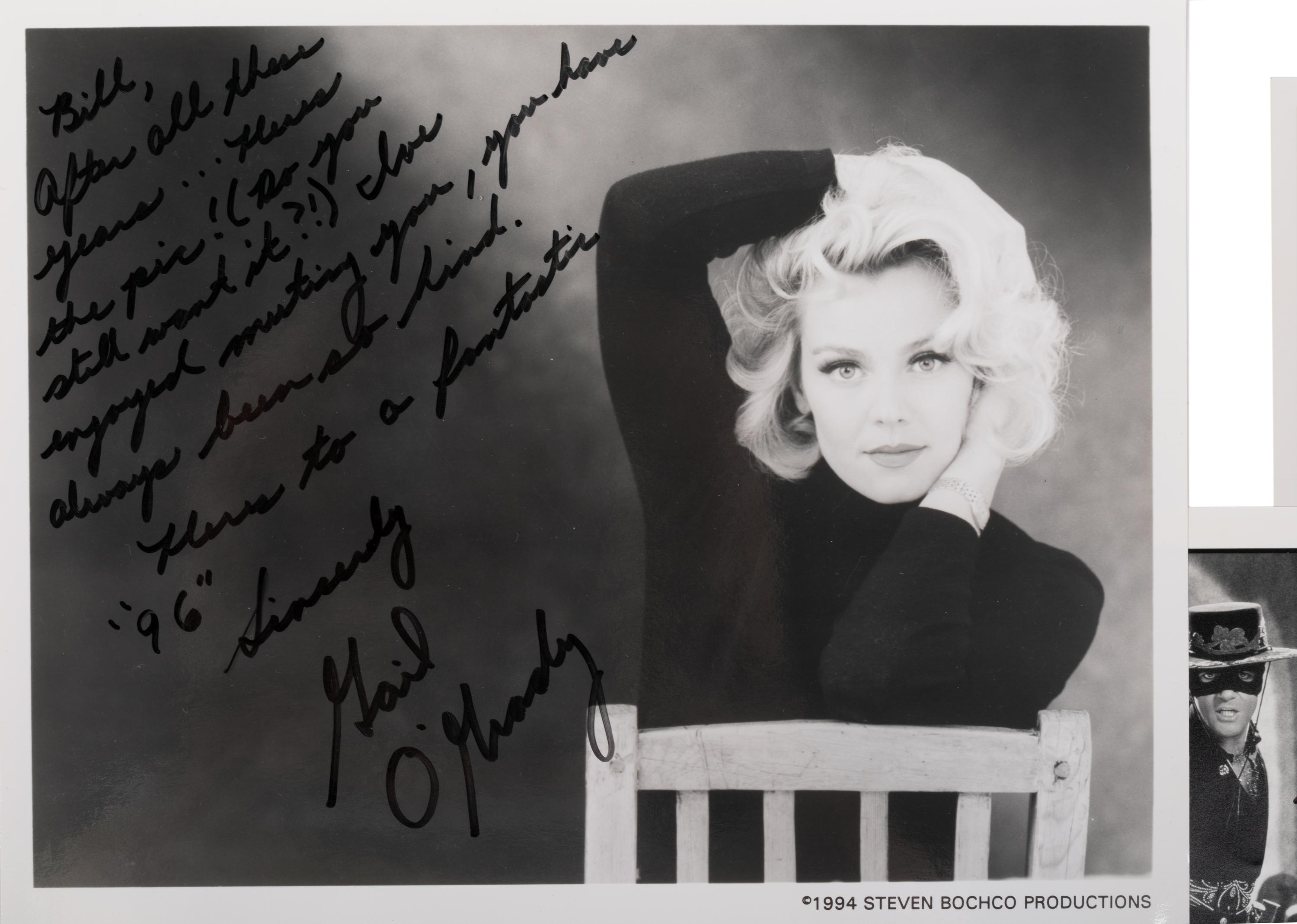 (Celebrity) A group of 16 autographed celebrity photos, comprising:
