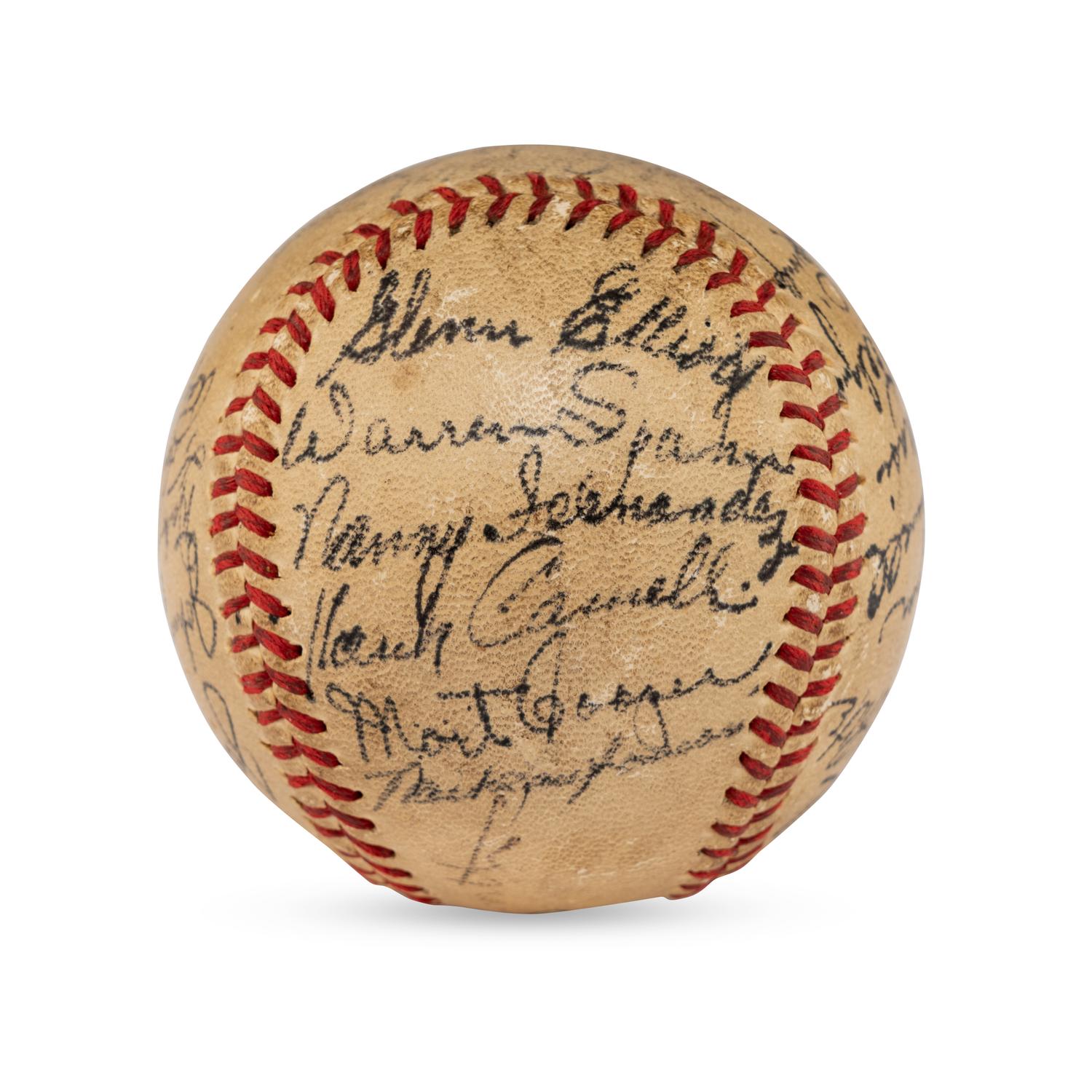 A 1947 Boston Braves Team Signed Autograph Baseball