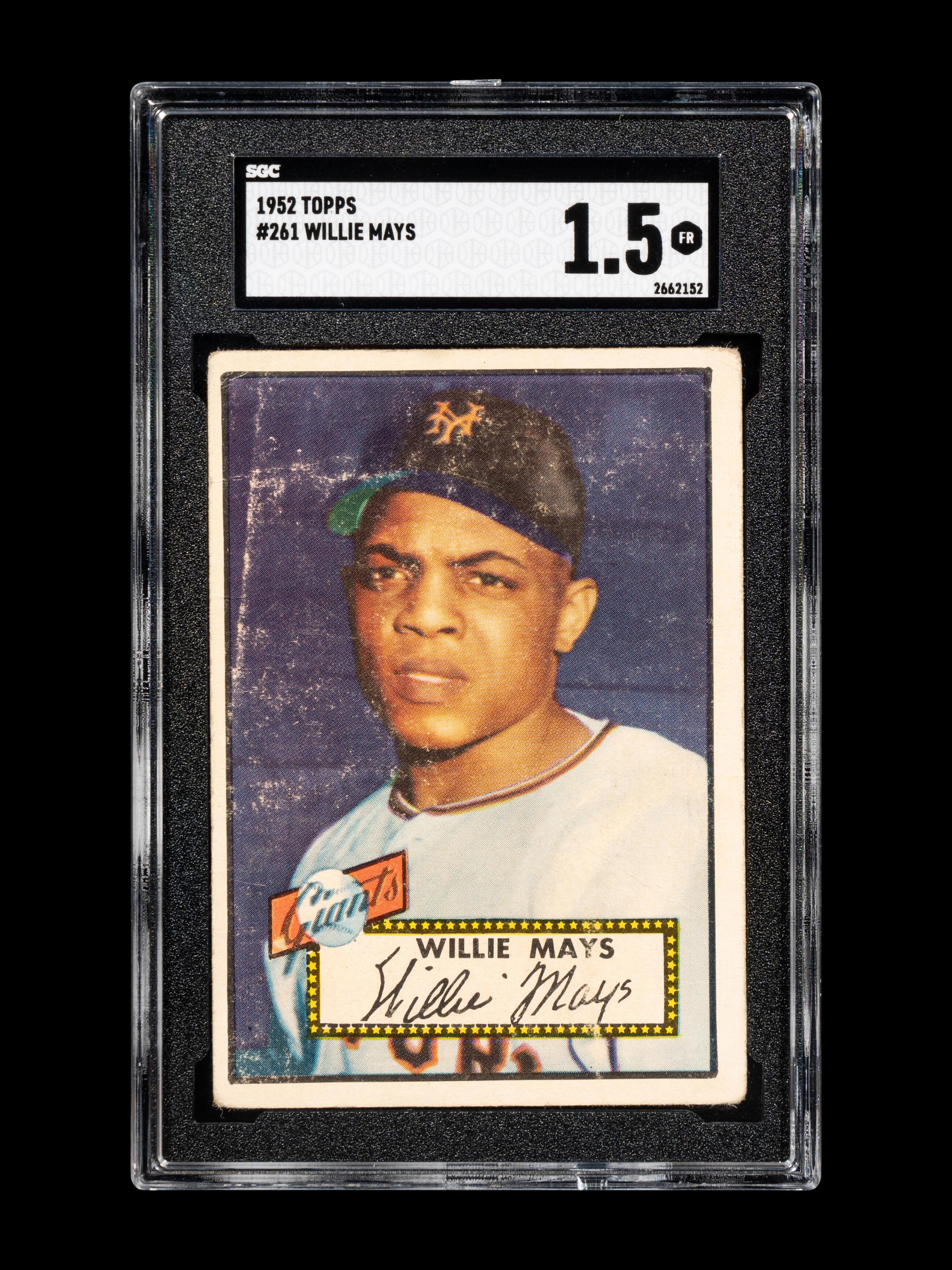 A 1952 Topps Willie Mays Rookie Baseball Card No. 261 (SGC 1.5)