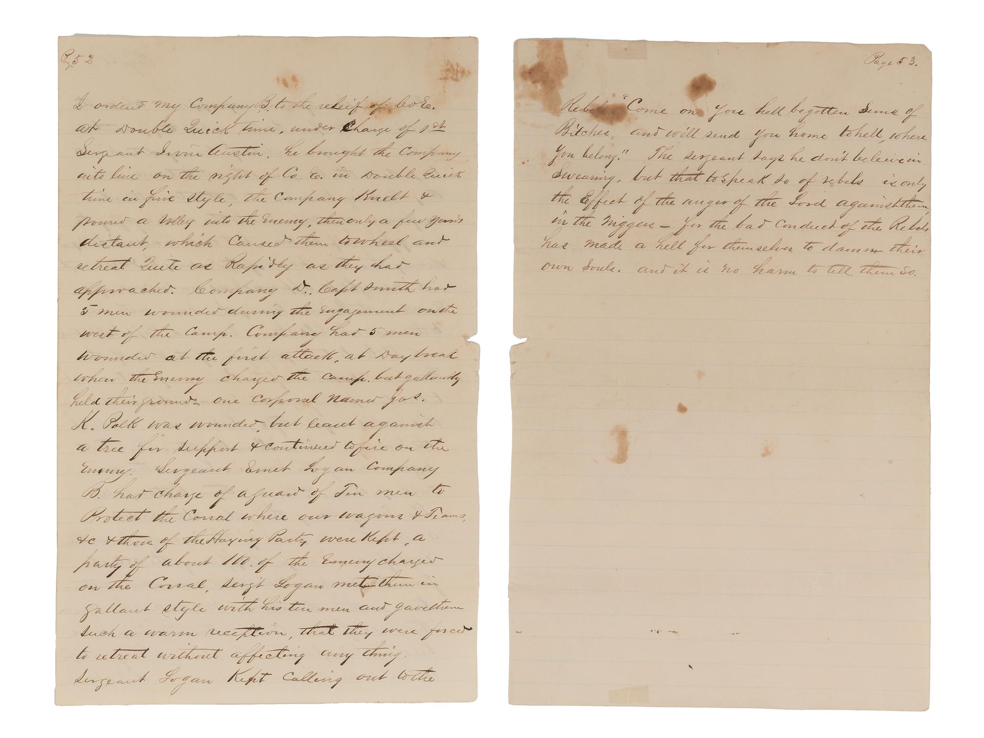 [CIVIL WAR]. "The Vision of Emet Logan The Negro Prophet of the Arkansas." 1864.
