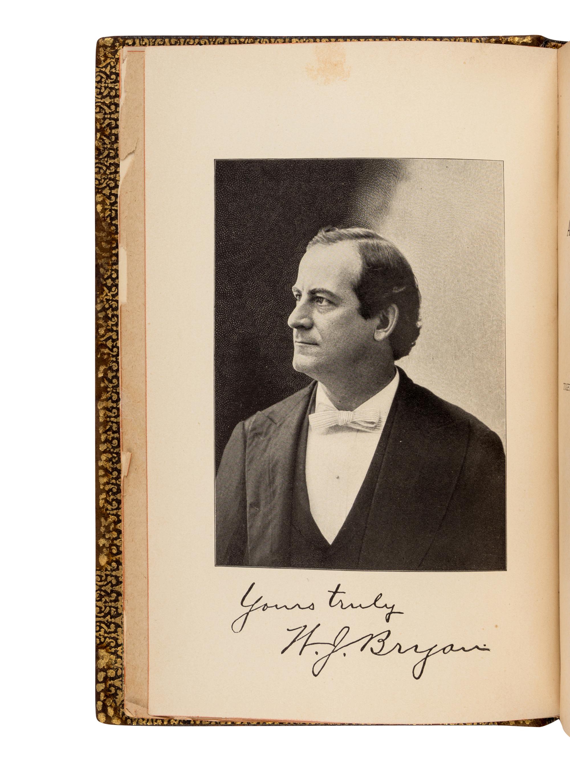 BRYAN, William Jennings (1860-1925). The First Battle. A Story of the Campaign of 1896 . Chicago: W. B. Conkey Company, 1896.