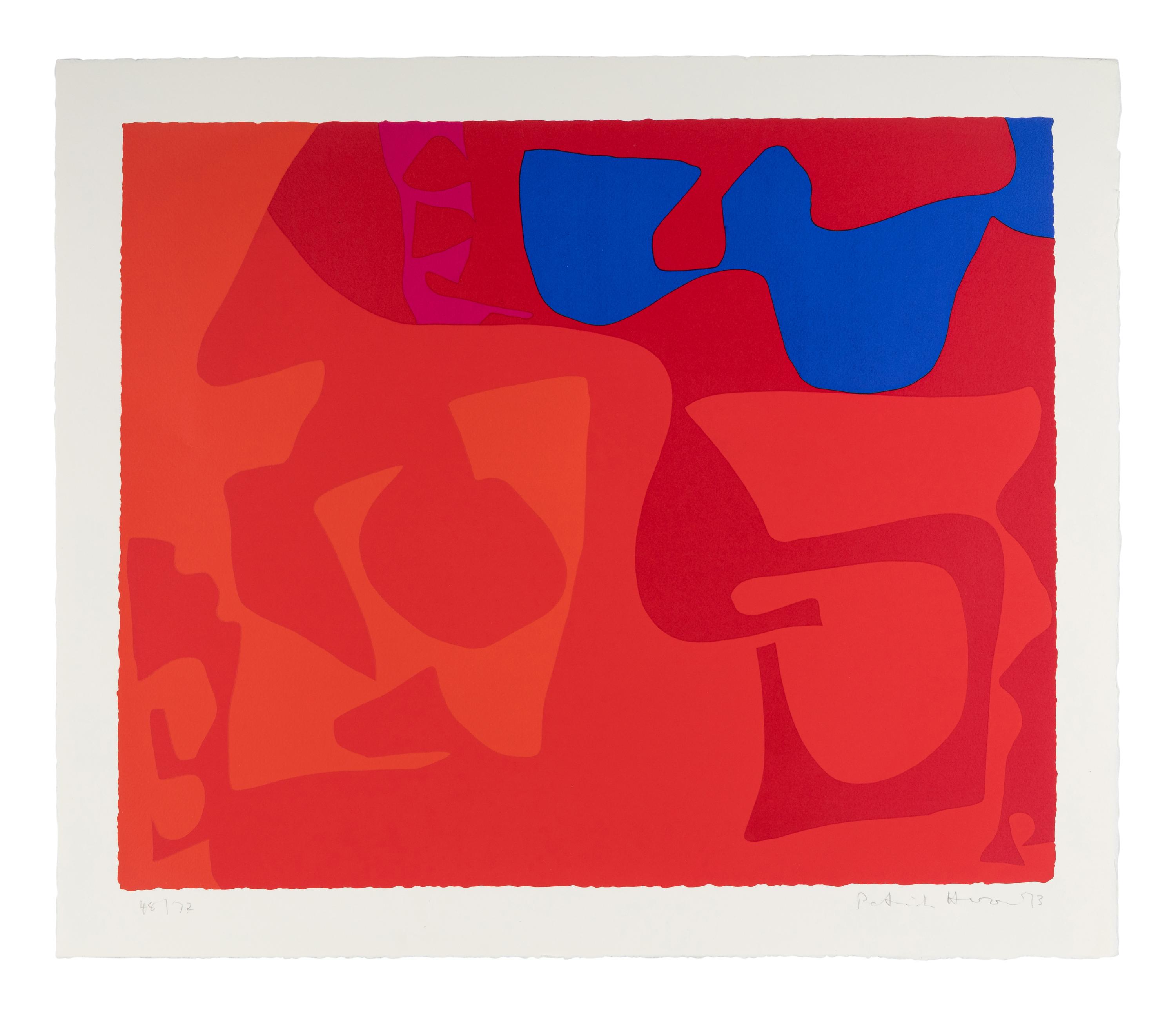 Small Red 1 and Small Red 4 (a pair of prints), 1973