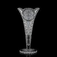 A Brilliant-Period Cut Glass Trumpet Vase, Possibly by Dorflinger or J. Hoare