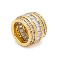 YELLOW GOLD AND DIAMOND BAND