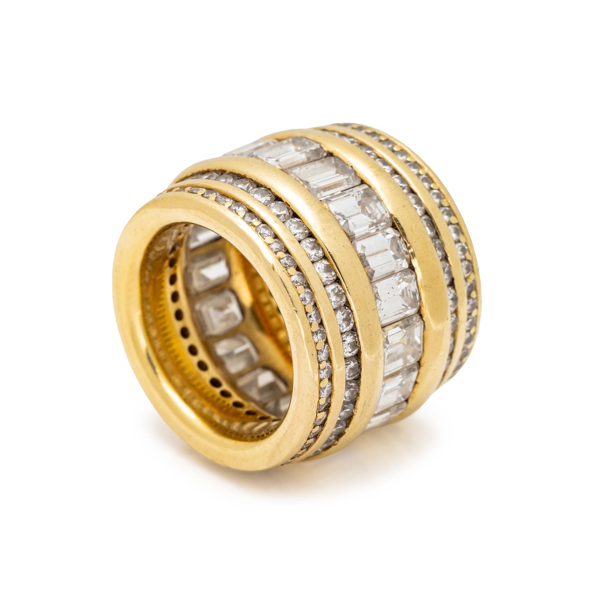 YELLOW GOLD AND DIAMOND BAND