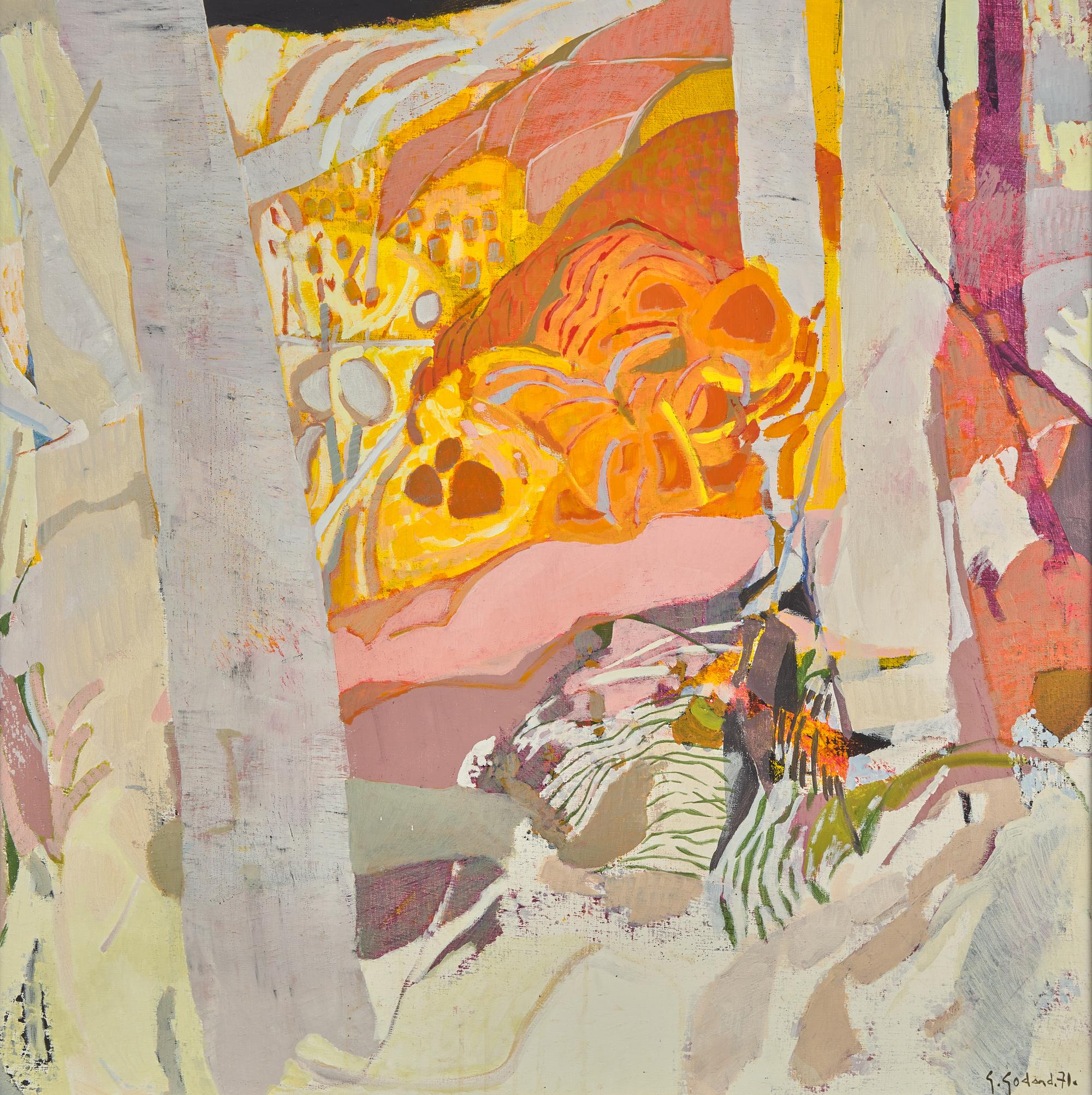 Untitled (Abstraction on Orange, Pink, and White ), 1971