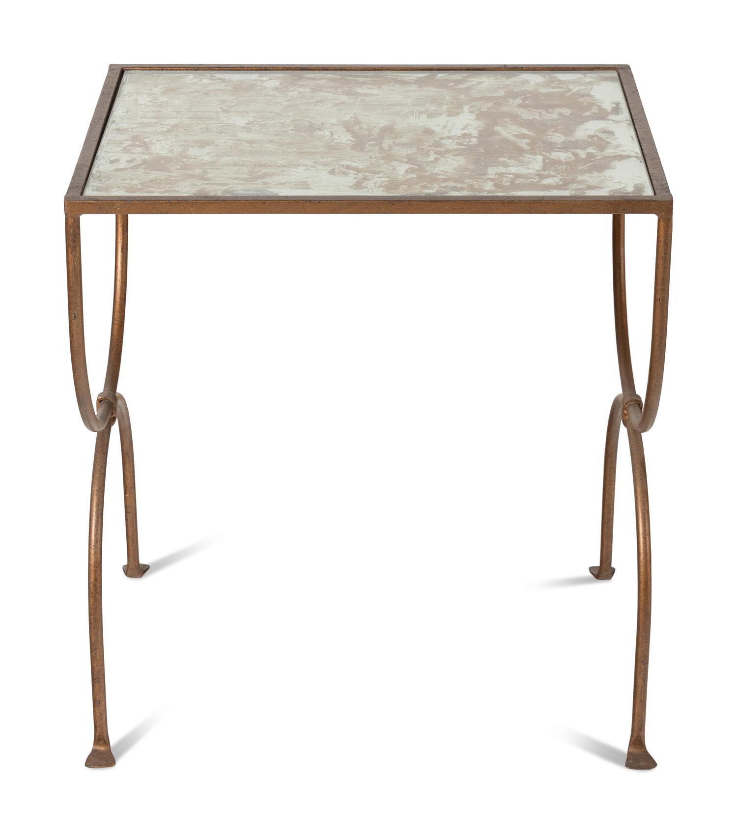 An Italian Gilt Metal and Glass Side Table