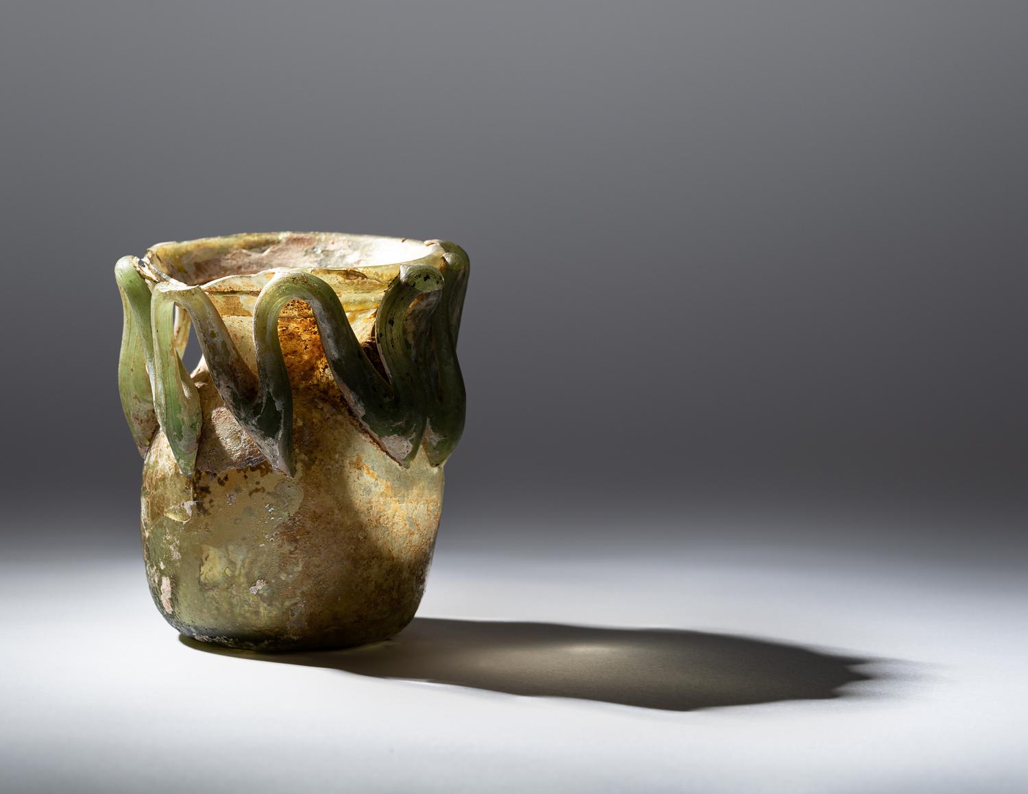 A Roman Green Glass Jar