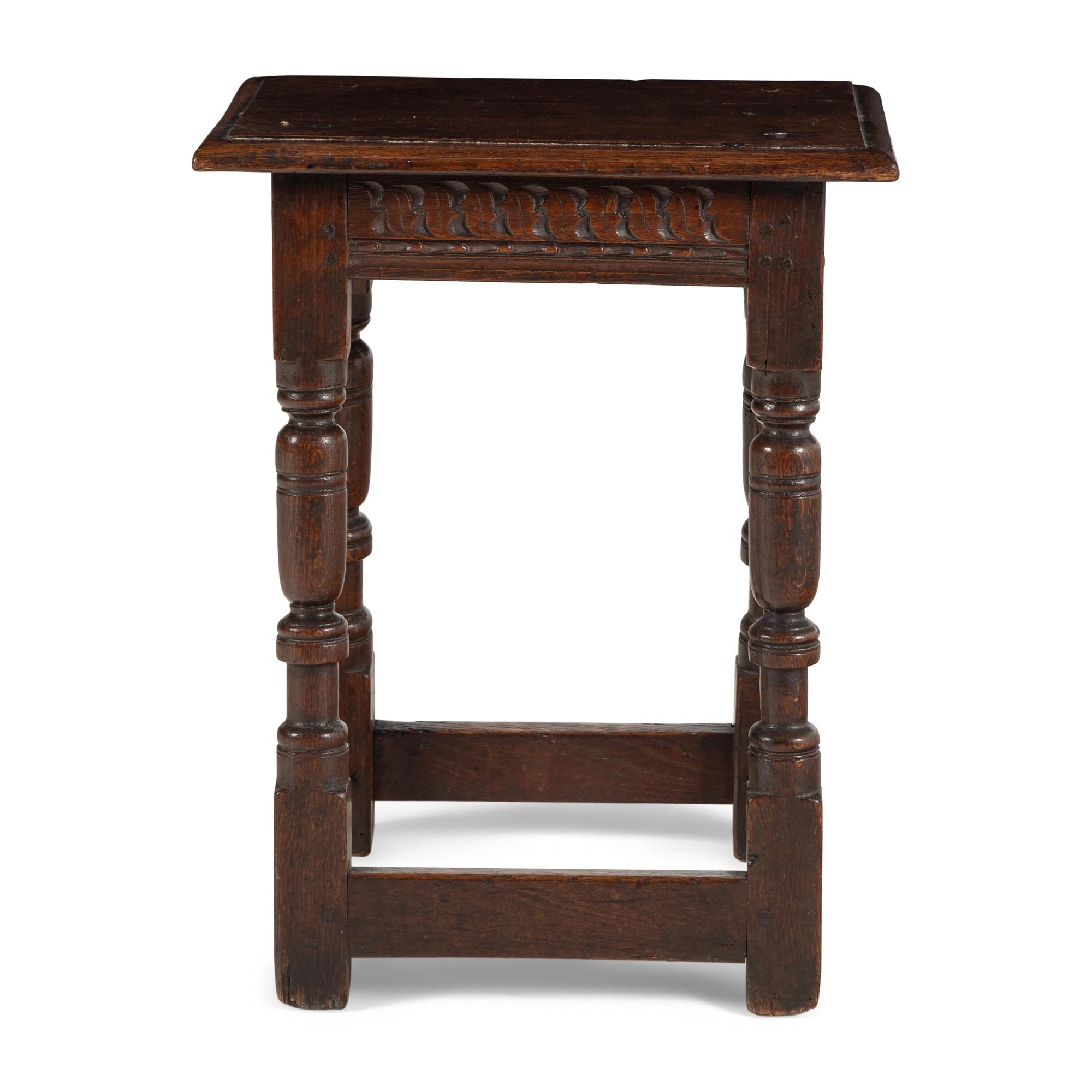 An English Oak Joined Stool