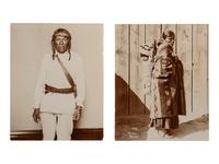 [NATIVE AMERICANS]. Five photographs of Southwestern Indians, incl. 3 views of Apache Indians by D.A. Markey.