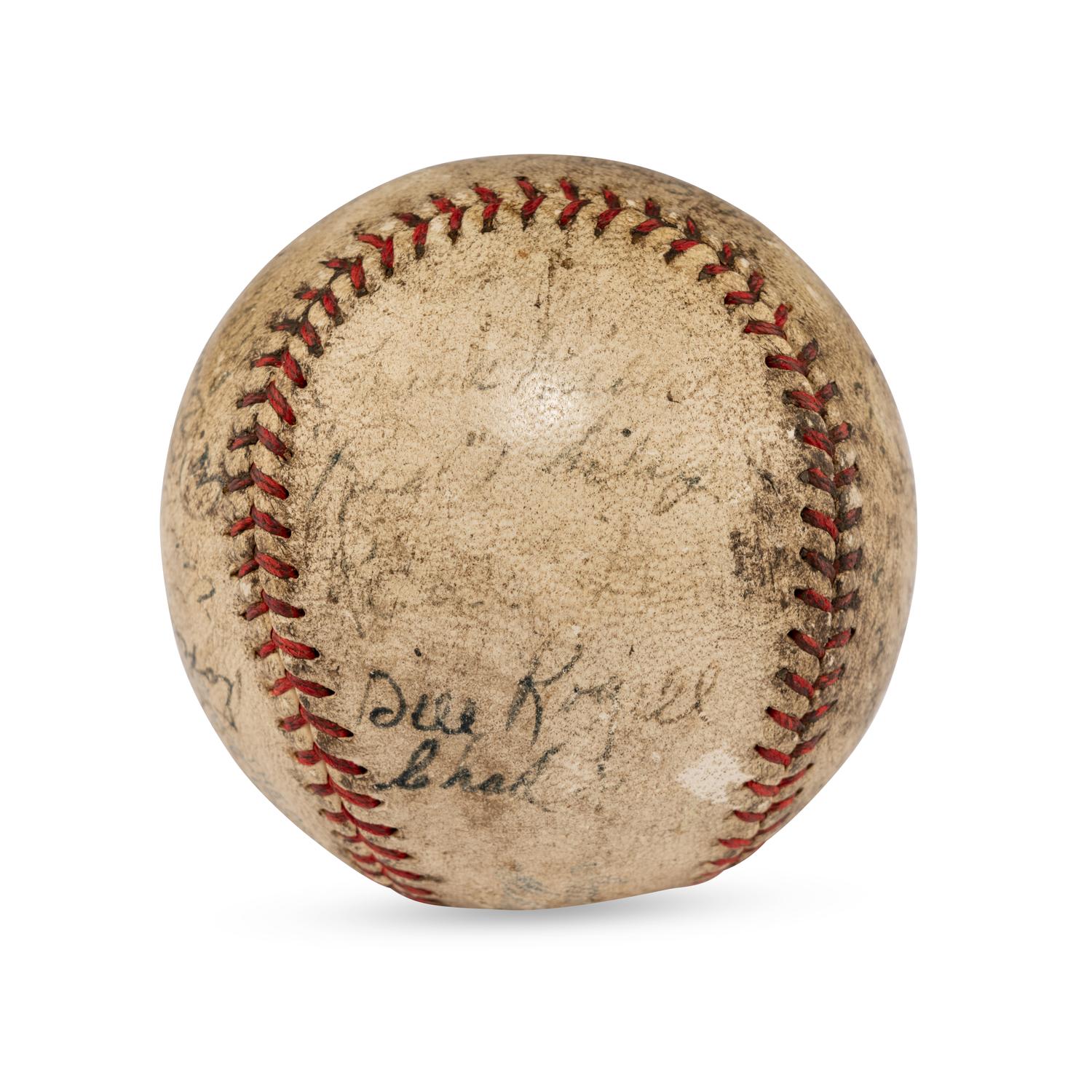 A 1936 Detroit Tigers Team Signed Autograph Baseball Featuring Mickey Cochrane, Al Simmons and Hank Greenberg (JSA Auction Letter)