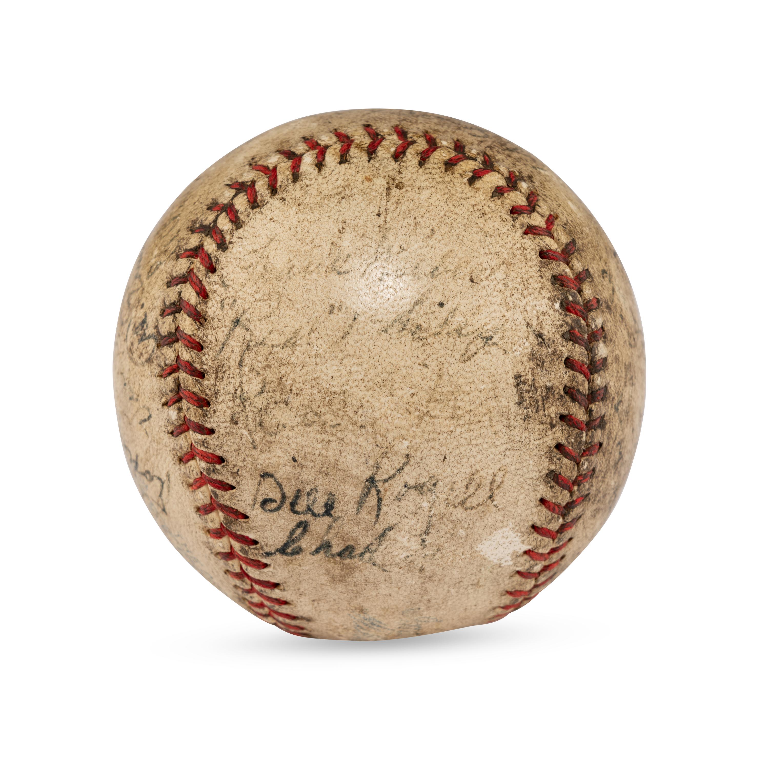 A 1936 Detroit Tigers Team Signed Autograph Baseball Featuring Mickey Cochrane, Al Simmons and Hank Greenberg (JSA Auction Letter)