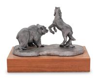 A 1987 Bronco Golf Challenge Runner Up Trophy Awarded To Mike Ditka Formerly Displayed at Mike Ditka's Restaurant