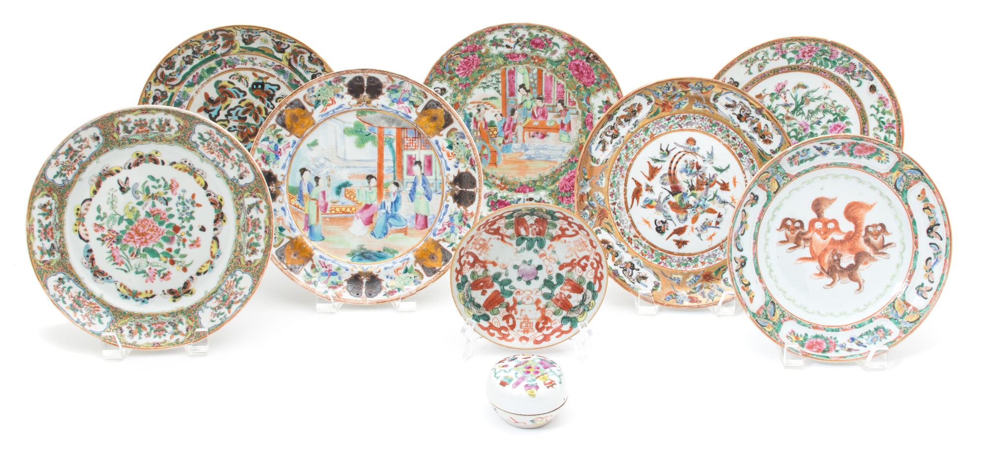 Seven Chinese Export Porcelain Plates — 19TH CENTURY