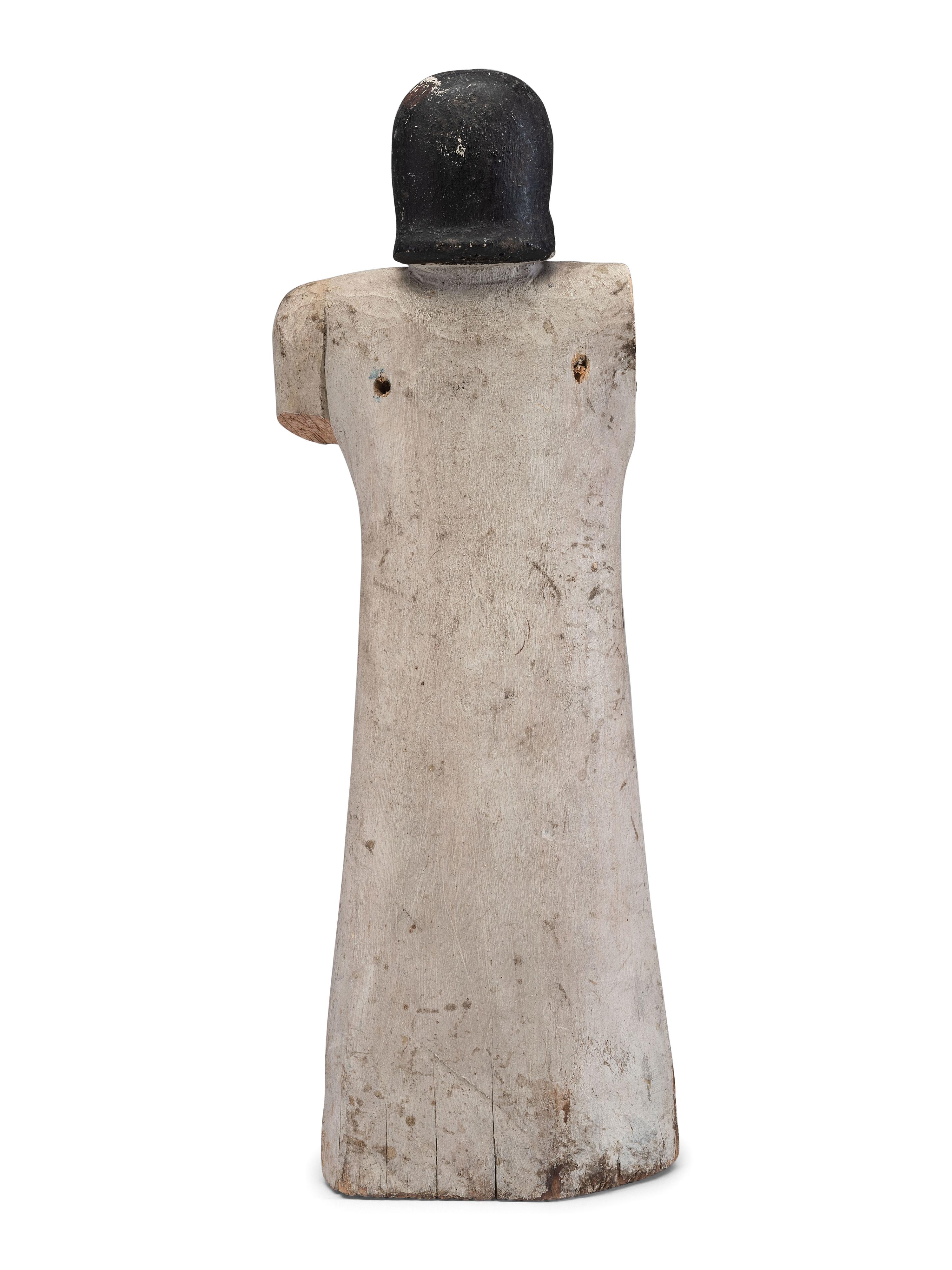 Odawa Carved Nativity Wood Figure From Cross Village, Michigan
