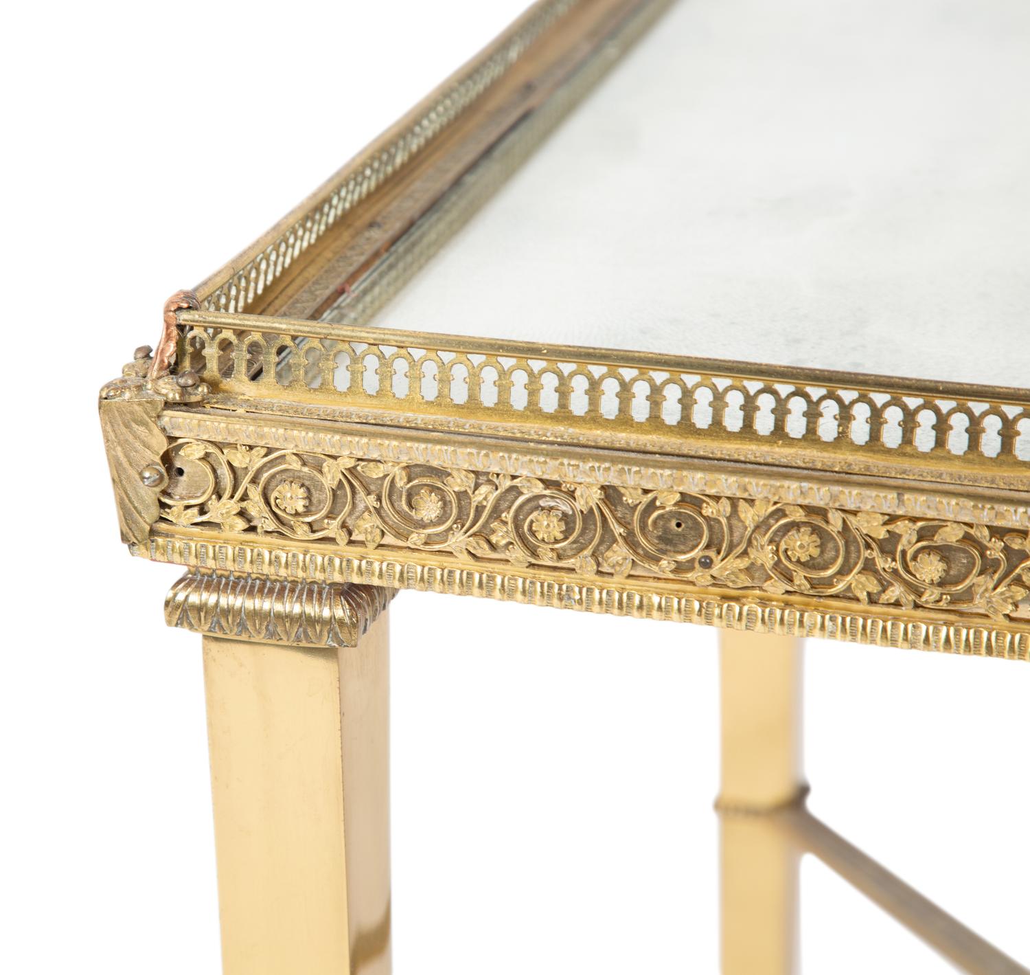 A French Gilt Bronze and Mirror Side Table — 20TH CENTURY