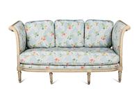 A Louis XVI Cream-Painted Lit du Jour