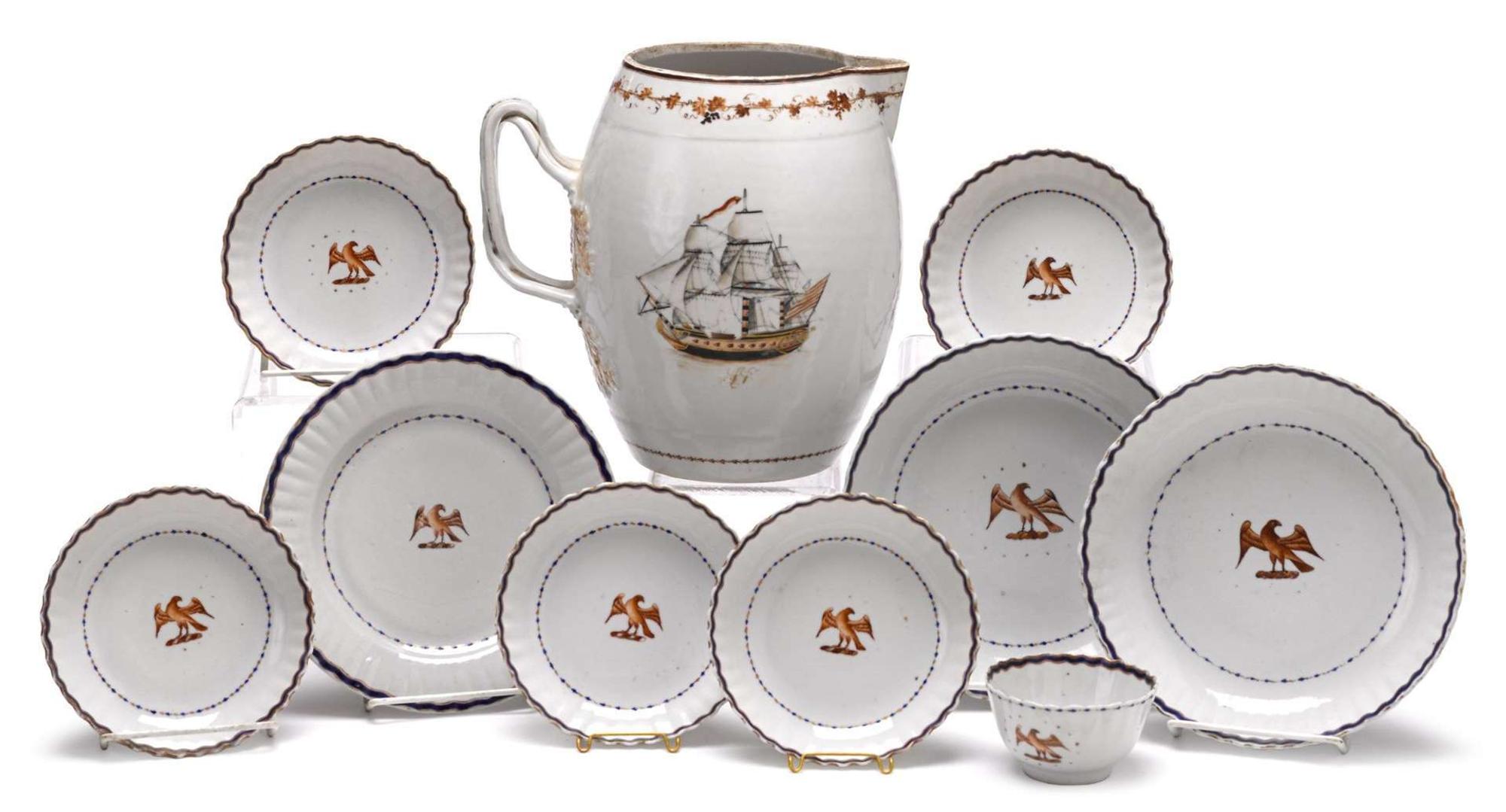 Chinese Export porcelain jug for the American market late 18th/early 19th century