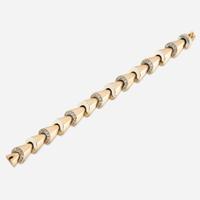 A gold and diamond bracelet