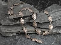 Petite Navajo Stamped Silver Link Concha Belt