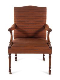 A George III Mahogany Library Chair