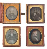 [EARLY PHOTOGRAPHY]. 36 sixth plate daguerreotypes of men of various ages.