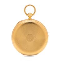 18K YELLOW GOLD OPEN FACE POCKET WATCH